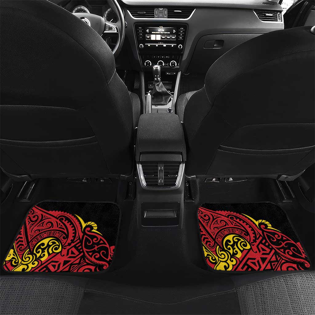 Celebrating 50 Years Papua New Guinea Car Mats Aboriginal Mix Papuan Pattern - Polynesian Pride