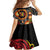 Celebrating 50 Years Papua New Guinea Family Matching Off Shoulder Maxi Dress and Hawaiian Shirt Aboriginal Mix Papuan Pattern - Polynesian Pride