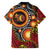Celebrating 50 Years Papua New Guinea Family Matching Short Sleeve Bodycon Dress and Hawaiian Shirt Aboriginal Mix Papuan Pattern - Polynesian Pride