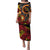Celebrating 50 Years Papua New Guinea Puletasi Aboriginal Mix Papuan Pattern - Polynesian Pride