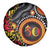 Celebrating 50 Years Papua New Guinea Spare Tire Cover Aboriginal Mix Papuan Pattern - Polynesian Pride