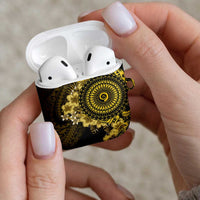 Vanuatu AirPods Case Hibisus Polynesian Pattern Gold - Polynesian Pride