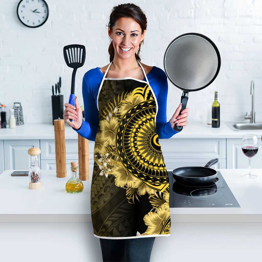 Vanuatu Apron Hibisus Polynesian Pattern Gold - Polynesian Pride