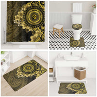 Vanuatu Bathroom Set Hibisus Polynesian Pattern Gold - Polynesian Pride