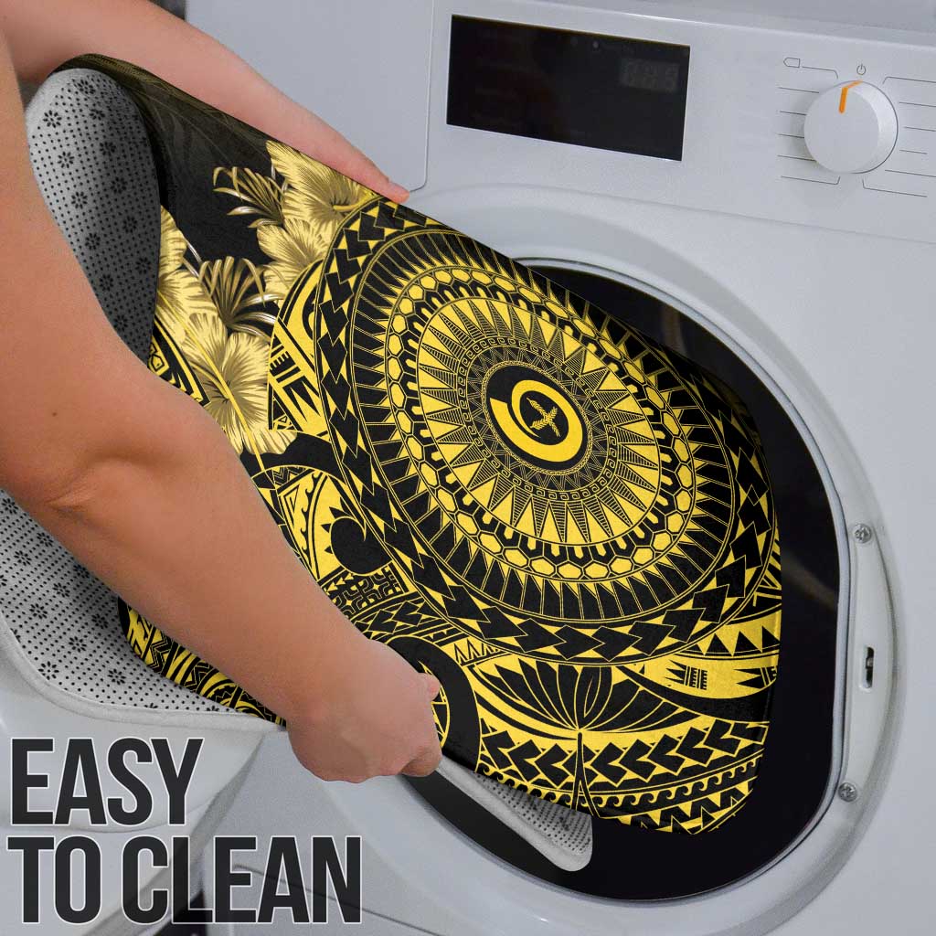 Vanuatu Bathroom Set Hibisus Polynesian Pattern Gold - Polynesian Pride