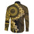 Vanuatu Family Matching Long Sleeve Bodycon Dress and Hawaiian Shirt Hibisus Polynesian Pattern Gold - Polynesian Pride