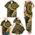 Vanuatu Family Matching Tank Maxi Dress and Hawaiian Shirt Hibisus Polynesian Pattern Gold - Polynesian Pride