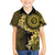 Vanuatu Family Matching Tank Maxi Dress and Hawaiian Shirt Hibisus Polynesian Pattern Gold - Polynesian Pride