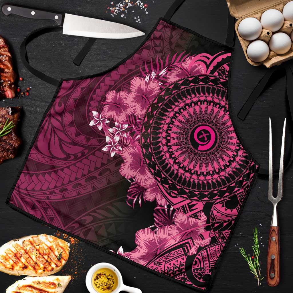Vanuatu Apron Hibisus Polynesian Pattern Pink - Polynesian Pride