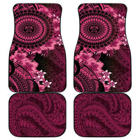 Vanuatu Car Mats Hibisus Polynesian Pattern Pink - Polynesian Pride