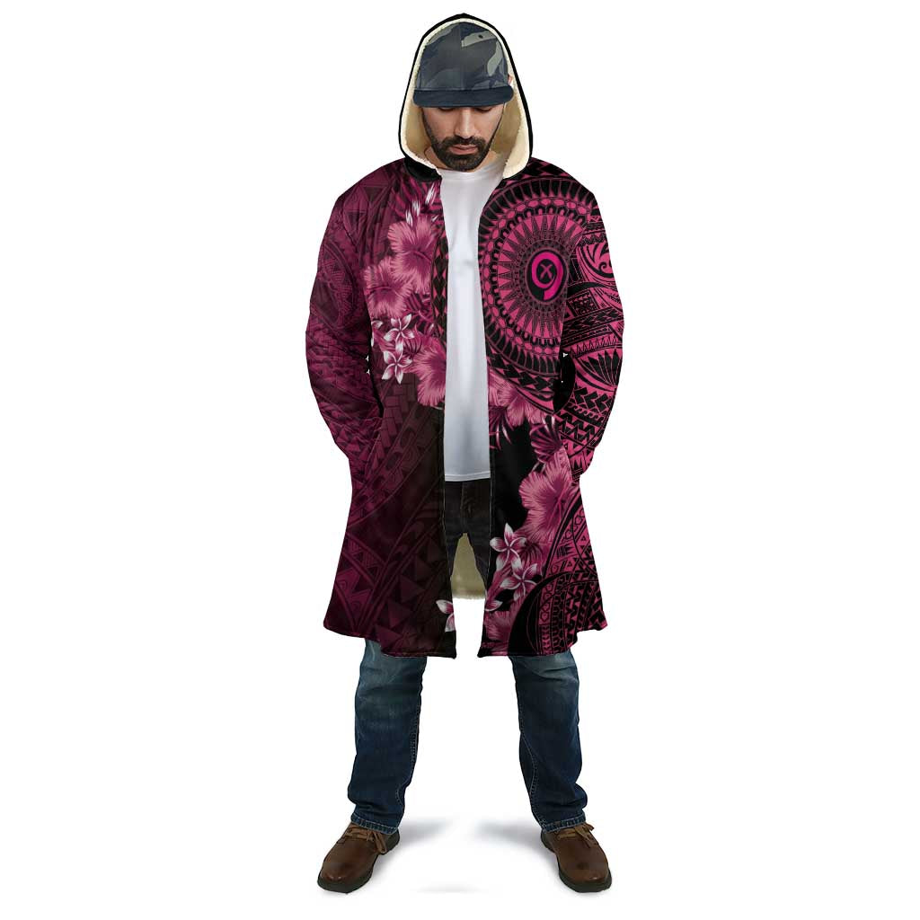 Vanuatu Cloak Hibisus Polynesian Pattern Pink - Polynesian Pride