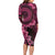 Vanuatu Family Matching Long Sleeve Bodycon Dress and Hawaiian Shirt Hibisus Polynesian Pattern Pink - Polynesian Pride