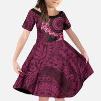 Vanuatu Family Matching Mermaid Dress and Hawaiian Shirt Hibisus Polynesian Pattern Pink - Polynesian Pride