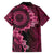Vanuatu Family Matching Short Sleeve Bodycon Dress and Hawaiian Shirt Hibisus Polynesian Pattern Pink - Polynesian Pride