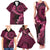 Vanuatu Family Matching Tank Maxi Dress and Hawaiian Shirt Hibisus Polynesian Pattern Pink - Polynesian Pride