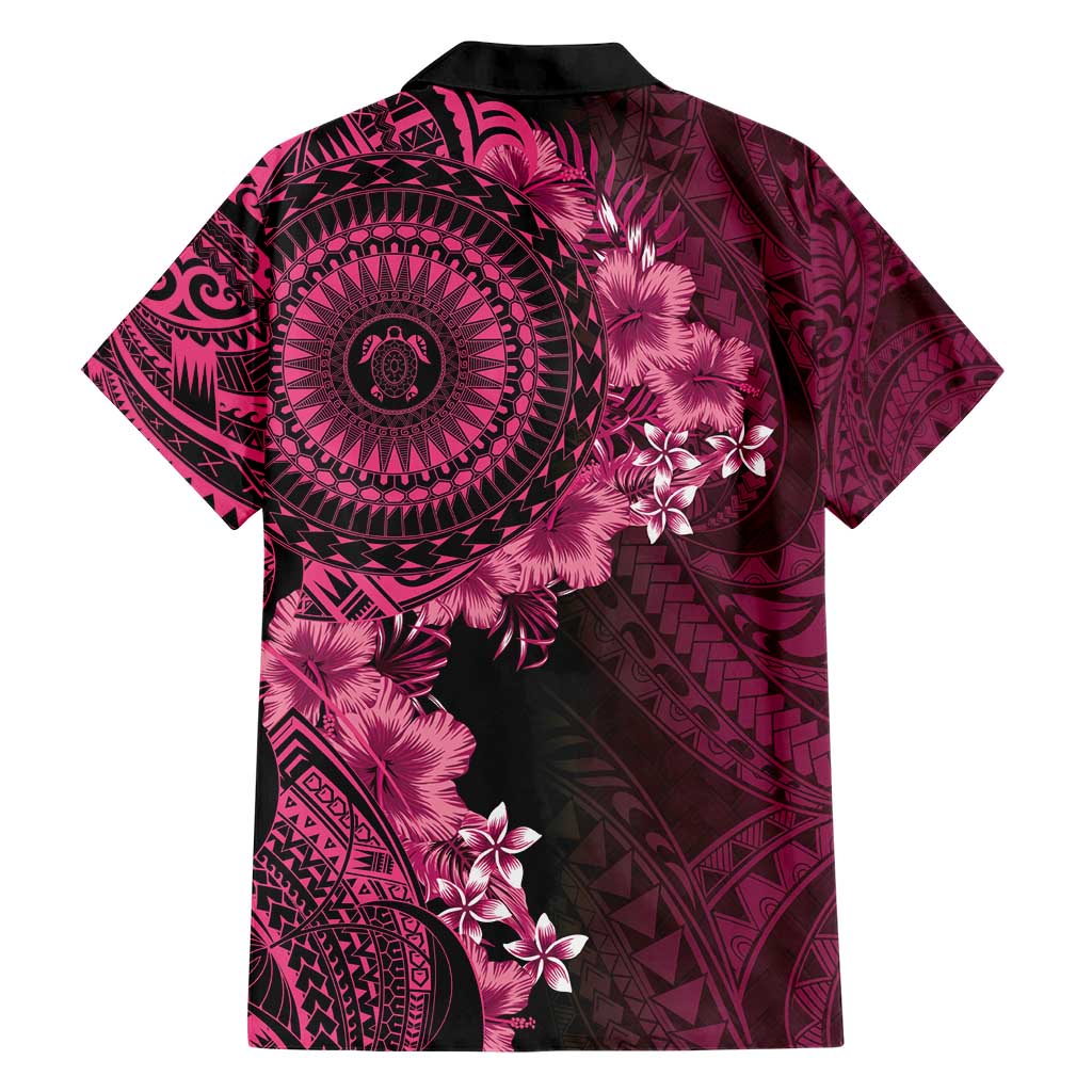 Vanuatu Hawaiian Shirt Hibisus Polynesian Pattern Pink - Polynesian Pride