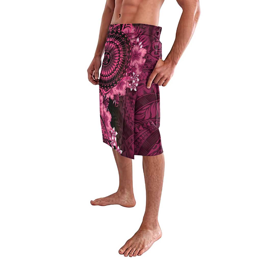 Vanuatu Lavalava Hibisus Polynesian Pattern Pink - Polynesian Pride
