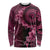 Vanuatu Long Sleeve Shirt Hibisus Polynesian Pattern Pink - Polynesian Pride