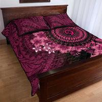 Vanuatu Quilt Bed Set Hibisus Polynesian Pattern Pink - Polynesian Pride
