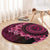 Vanuatu Round Carpet Hibisus Polynesian Pattern Pink - Polynesian Pride