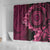 Vanuatu Shower Curtain Hibisus Polynesian Pattern Pink - Polynesian Pride