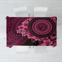 Vanuatu Tablecloth Hibisus Polynesian Pattern Pink - Polynesian Pride