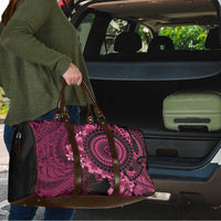 Vanuatu Travel Bag Hibisus Polynesian Pattern Pink - Polynesian Pride