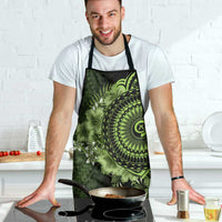 Vanuatu Apron Hibisus Polynesian Pattern Green - Polynesian Pride