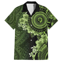 Vanuatu Family Matching Long Sleeve Bodycon Dress and Hawaiian Shirt Hibisus Polynesian Pattern Green - Polynesian Pride