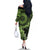 Vanuatu Family Matching Off The Shoulder Long Sleeve Dress and Hawaiian Shirt Hibisus Polynesian Pattern Green - Polynesian Pride