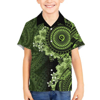 Vanuatu Family Matching Puletasi and Hawaiian Shirt Hibisus Polynesian Pattern Green - Polynesian Pride
