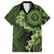 Vanuatu Family Matching Short Sleeve Bodycon Dress and Hawaiian Shirt Hibisus Polynesian Pattern Green - Polynesian Pride