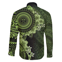 Vanuatu Family Matching Summer Maxi Dress and Hawaiian Shirt Hibisus Polynesian Pattern Green - Polynesian Pride