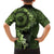 Vanuatu Family Matching Tank Maxi Dress and Hawaiian Shirt Hibisus Polynesian Pattern Green - Polynesian Pride