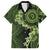 Vanuatu Family Matching Tank Maxi Dress and Hawaiian Shirt Hibisus Polynesian Pattern Green - Polynesian Pride