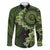 Vanuatu Family Matching Tank Maxi Dress and Hawaiian Shirt Hibisus Polynesian Pattern Green - Polynesian Pride