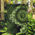 Vanuatu Garden Flag Hibisus Polynesian Pattern Green - Polynesian Pride