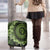 Vanuatu Luggage Cover Hibisus Polynesian Pattern Green - Polynesian Pride