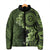 Vanuatu Padded Jacket Hibisus Polynesian Pattern Green - Polynesian Pride