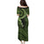 Vanuatu Puletasi Hibisus Polynesian Pattern Green - Polynesian Pride