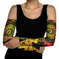 Vanuatu Arm Sleeves Hibisus Polynesian Pattern Reggae - Polynesian Pride