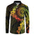 Vanuatu Button Sweatshirt Hibisus Polynesian Pattern Reggae - Polynesian Pride