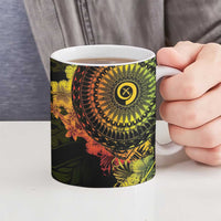 Vanuatu Ceramic Mug Hibisus Polynesian Pattern Reggae - Polynesian Pride