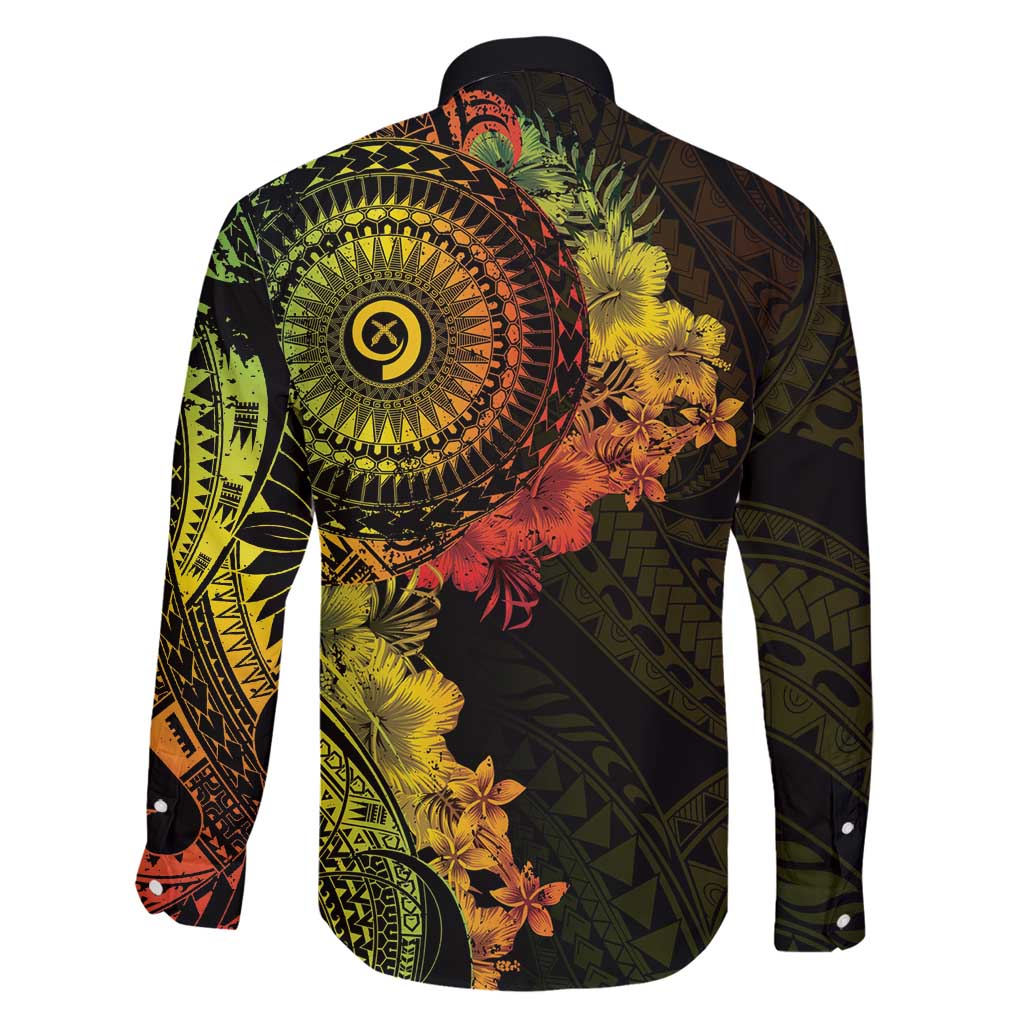 Vanuatu Family Matching Long Sleeve Bodycon Dress and Hawaiian Shirt Hibisus Polynesian Pattern Reggae - Polynesian Pride