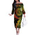 Vanuatu Family Matching Off The Shoulder Long Sleeve Dress and Hawaiian Shirt Hibisus Polynesian Pattern Reggae - Polynesian Pride
