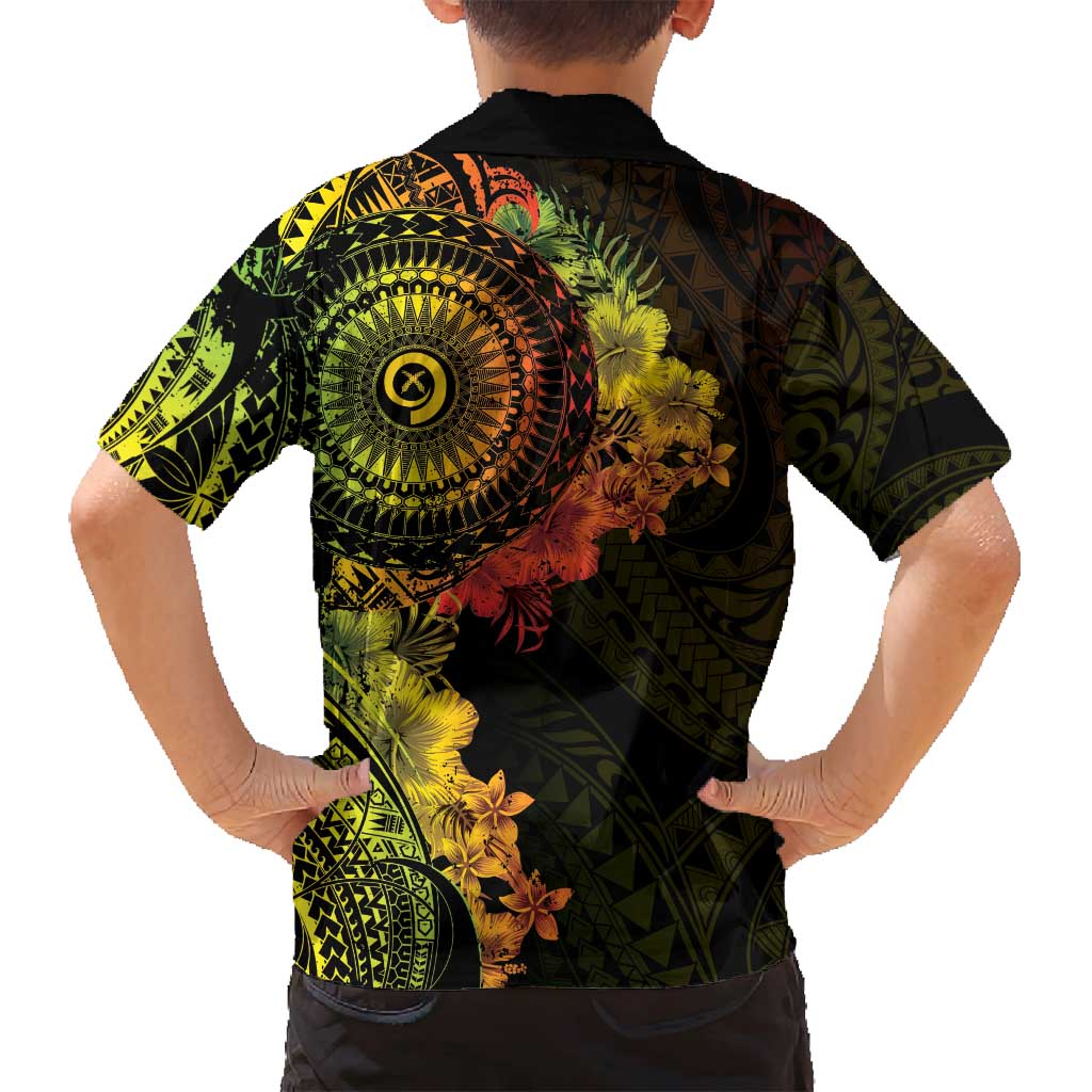 Vanuatu Family Matching Puletasi and Hawaiian Shirt Hibisus Polynesian Pattern Reggae - Polynesian Pride