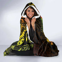 Vanuatu Hooded Blanket Hibisus Polynesian Pattern Reggae - Polynesian Pride