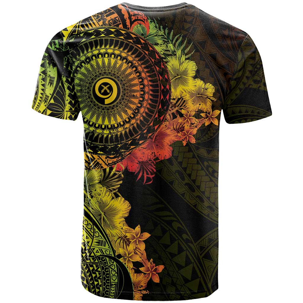 Vanuatu T Shirt Hibisus Polynesian Pattern Reggae - Polynesian Pride