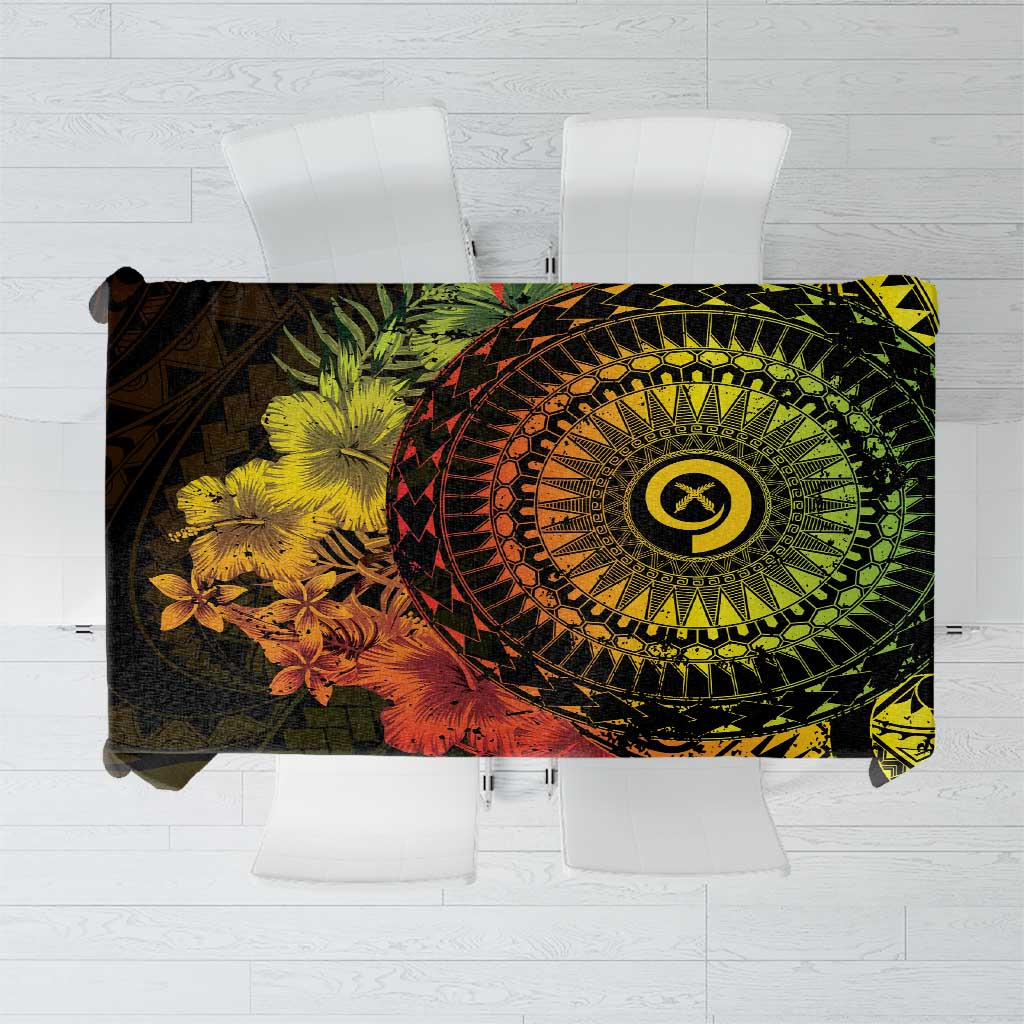 Vanuatu Tablecloth Hibisus Polynesian Pattern Reggae - Polynesian Pride