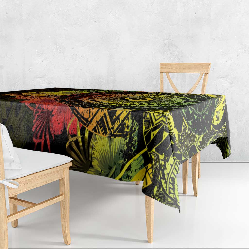 Vanuatu Tablecloth Hibisus Polynesian Pattern Reggae - Polynesian Pride